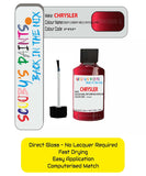 Colour Card paint fix a chip stone Chrysler Caravan Deep Cherry Red Crystal Code: Prp Car Touch Up Paint