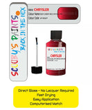 Colour Card paint fix a chip stone Chrysler Caliber Deep Cherry Red Crystal Code: Prp Car Touch Up Paint