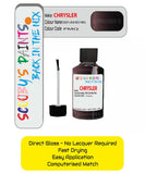Colour Card paint fix a chip stone Chrysler Voyager Deep Lava Red Code: Pmq Car Touch Up Paint