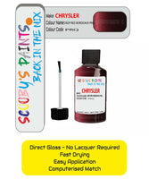 Colour Card paint fix a chip stone Chrysler 300 Series Deep Red Bordeaux Code: Prq Car Touch Up Paint