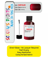 Colour Card paint fix a chip stone Chrysler Sebring Deep Red Code: Prs Car Touch Up Paint