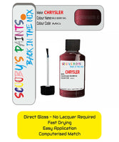 Colour Card paint fix a chip stone Chrysler Sebring Wild Berry Code: Mg Car Touch Up Paint