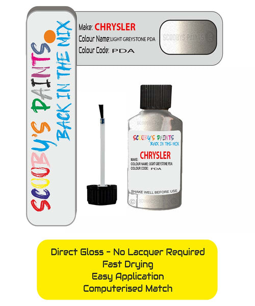 Paint For Chrysler 300 Series Light Greystone Code: Pda Car Touch Up P ...