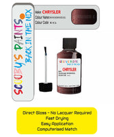 Colour Card paint fix a chip stone Chrysler Caravan Dk Rosewood Code: Eg Car Touch Up Paint