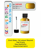 Colour Card paint fix a chip stone Chrysler Prowler Inca Gold Code: Yj Car Touch Up Paint
