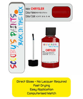 Colour Card paint fix a chip stone Chrysler Avenger Indy Red Code: Dt3514 Car Touch Up Paint