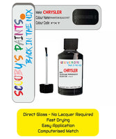 Colour Card paint fix a chip stone Chrysler 300 Series Phantom Black Code: Pxt Car Touch Up Paint