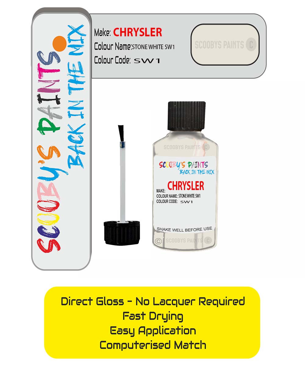 Paint For Chrysler 300 Series Stone White Code: Sw1 Car Touch Up Paint ...