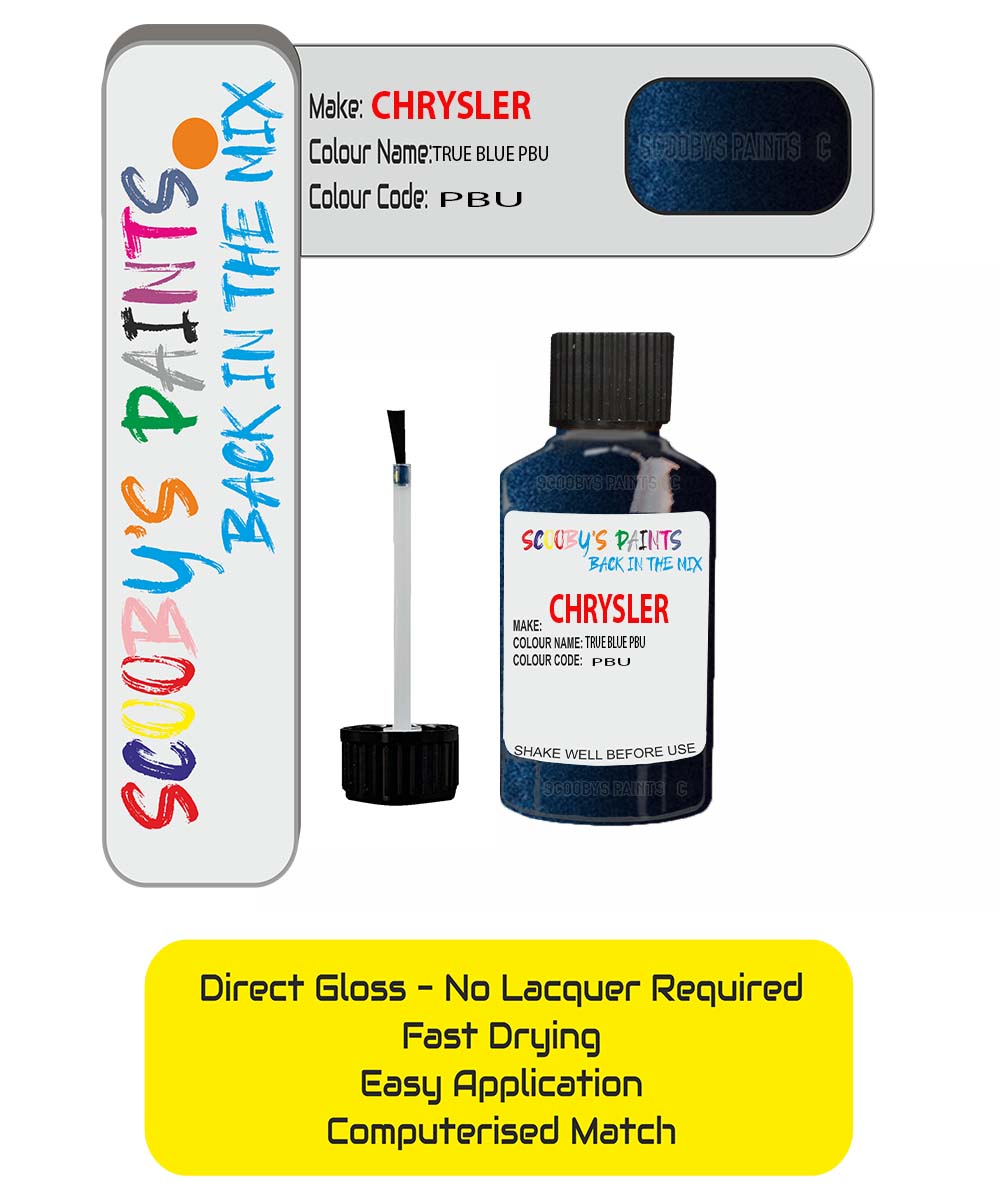 Paint For Chrysler Caliber True Blue Code Pbu Car Touch Up Paint