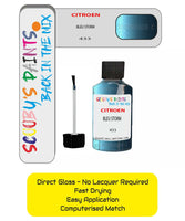 Paint For Citroen C6 Bleu Storm Code 433 Touch Up Paint Scratch Stone Chip Kit