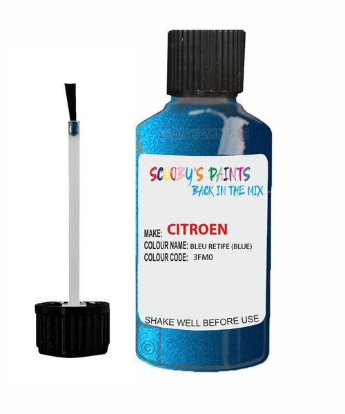 citroen c4 bleu retife code 3fm0 touch up paint 2003 2015 blue Scratch Stone Chip Repair 