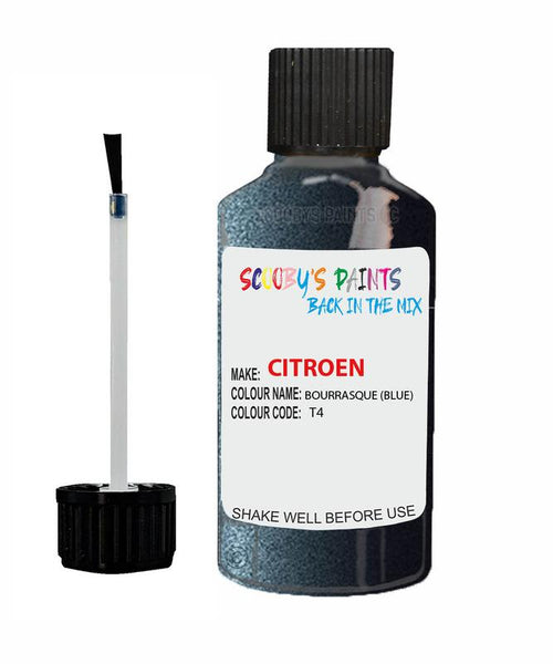 citroen c3 bourrasque code t4 touch up paint 2008 2015 blue Scratch Stone Chip Repair 