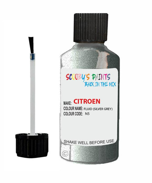 citroen c4 fluid code n5 touch up paint 2010 2014 silver grey Scratch Stone Chip Repair 