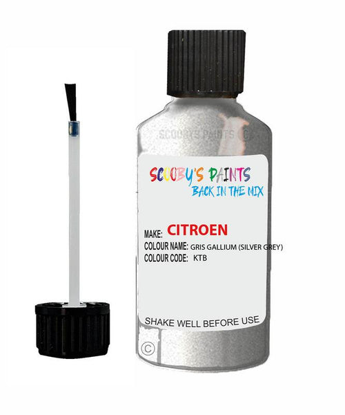 citroen c1 gris gallium code ktb touch up paint 2005 2014 silver grey Scratch Stone Chip Repair 