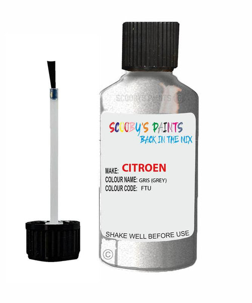 citroen xantia gris code ftu touch up paint 1990 2007 grey Scratch Stone Chip Repair 