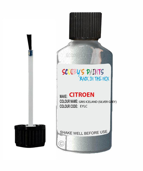 citroen c4 gris iceland code eylc touch up paint 2002 2009 silver grey Scratch Stone Chip Repair 