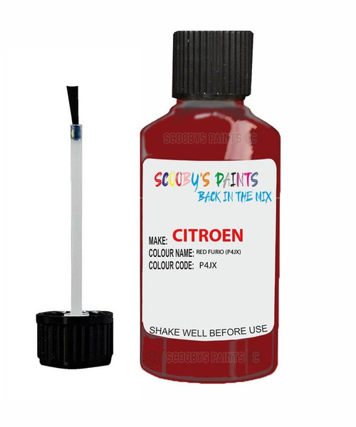 citroen zx rouge furio code p4jx touch up paint 1991 2001 red Scratch Stone Chip Repair 