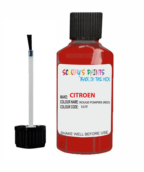 citroen c15 rouge pompier code 107f touch up paint 1990 2007 red Scratch Stone Chip Repair 