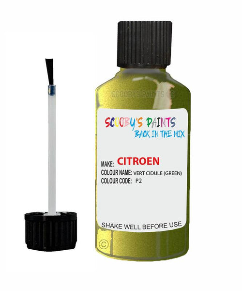 citroen c3 vert cidule code p2 touch up paint 2009 2011 green Scratch Stone Chip Repair 