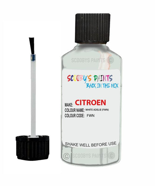 citroen ax blanc adelie code fwn touch up paint 1992 1994 white Scratch Stone Chip Repair 