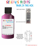 citroen c1 reddish purple Paint code location sticker est touch up paint