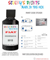 Paint For Fiat/Lancia Panda Cross Crossover Black 500 Code 891B Touch Up Paint