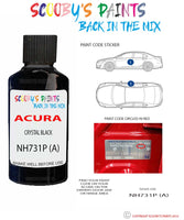Paint For Acura Tsx Crystal Black Code Nh731P (A) Touch Up Scratch Stone Chip Repair
