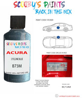 Paint For Acura Integra Cyclone Blue Code B73M Touch Up Scratch Stone Chip Repair