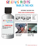 paint code location sticker for Chrysler 300 Series Atomic Silver Code: Sse Car Touch Up Paint