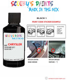 paint code location sticker for Chrysler Plymouth Black Code: 1 Car Touch Up Paint