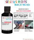 paint code location sticker for Chrysler Pt Cruiser Black Code: Ac10813 Car Touch Up Paint