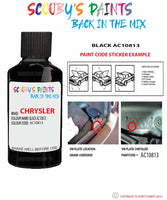 paint code location sticker for Chrysler Sebring Black Code: Ac10813 Car Touch Up Paint