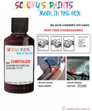 paint code location sticker for Chrysler Caravan Black Cherry Code: Dt3490 Car Touch Up Paint