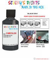 paint code location sticker for Chrysler Voyager Black Code: Dx9 Car Touch Up Paint