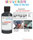 paint code location sticker for Chrysler Pt Cruiser Black Code: Dx9 Car Touch Up Paint
