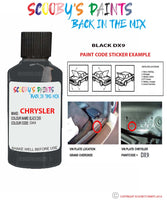 paint code location sticker for Chrysler Caravan Black Code: Dx9 Car Touch Up Paint