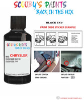 paint code location sticker for Chrysler Pt Cruiser Black Code: Sx9 Car Touch Up Paint