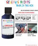 paint code location sticker for Chrysler Sebring Blackberry/Deep Amethyst Code: Dt8978 Car Touch Up Paint