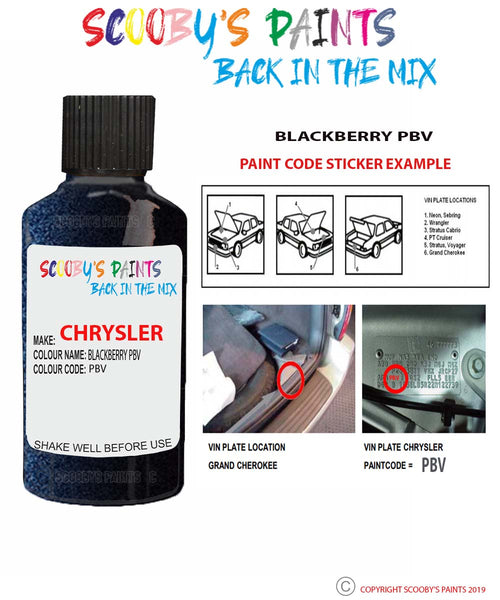 Paint For Chrysler Caliber Blackberry Code: Pbv Car Touch Up Paint ...