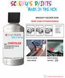 paint code location sticker for Chrysler Caliber Bright Silver Code: Qsb Car Touch Up Paint