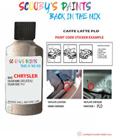 paint code location sticker for Chrysler Sebring Caffe Latte Code: Pld Car Touch Up Paint