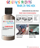 paint code location sticker for Chrysler Sebring Copperhead Code: Plb Car Touch Up Paint