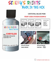 paint code location sticker for Chrysler 300 Series Crystal Blue Code: Pdb Car Touch Up Paint
