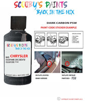 paint code location sticker for Chrysler 300 Series Dark Carbon Code: Psw Car Touch Up Paint