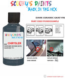 paint code location sticker for Chrysler 300 Series Dark Ceramic Gray Code: Pag Car Touch Up Paint