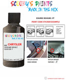 paint code location sticker for Chrysler Voyager Dark Khaki Code: Jt Car Touch Up Paint