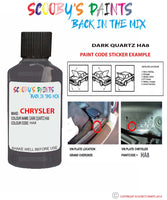 paint code location sticker for Chrysler Caravan Dark Quartz Code: Ha8 Car Touch Up Paint