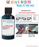 paint code location sticker for Chrysler Vision Dk Blue Code: Pcr Car Touch Up Paint