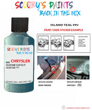 paint code location sticker for Chrysler Voyager Island Teal Code: Ppj Car Touch Up Paint