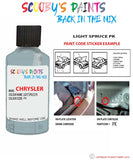 paint code location sticker for Chrysler Voyager Magnesium Code: Pk Car Touch Up Paint